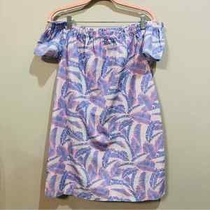 Vineyard Vines Island Palm Off the Shoulder Dress in Hibiscus size Small